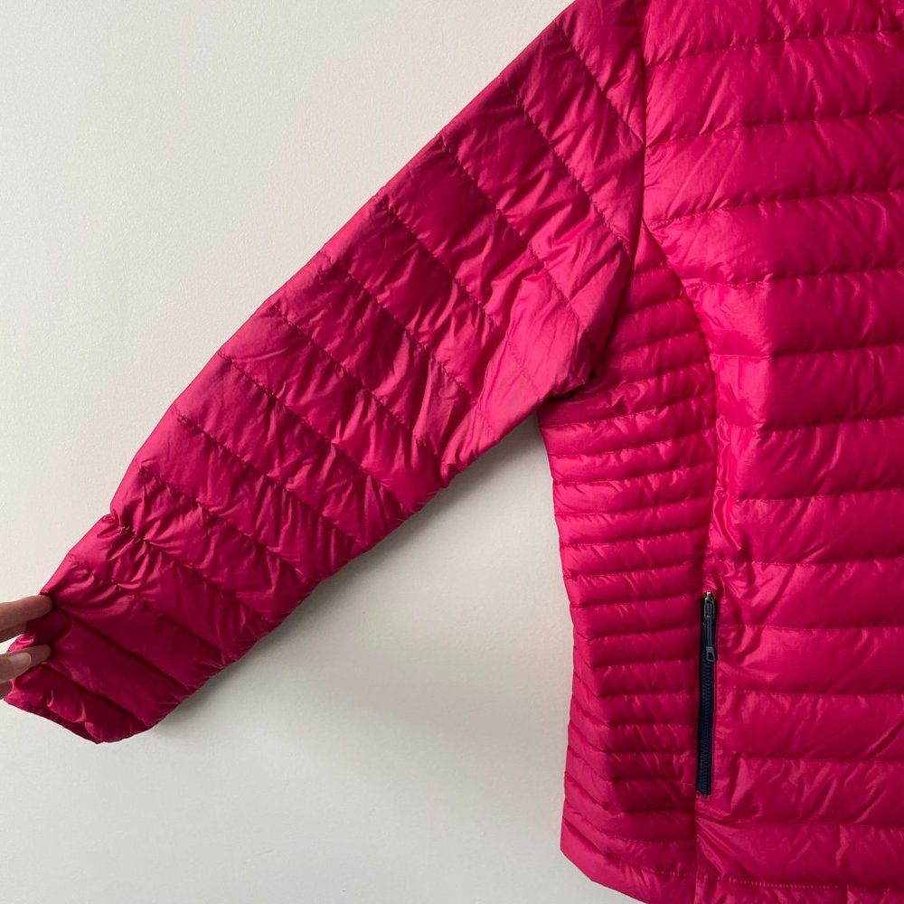 Patagonia Down Sweater Jacket Full Zip Mock Neck Winter Outdoor Pink XL - Picture 4 of 8